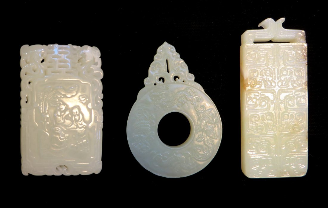 Three White Jade Pendants (1 of 6)