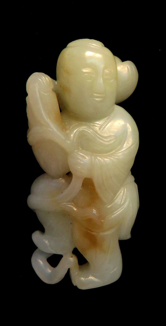 Chinese White Jade Child Carving (1 of 4)