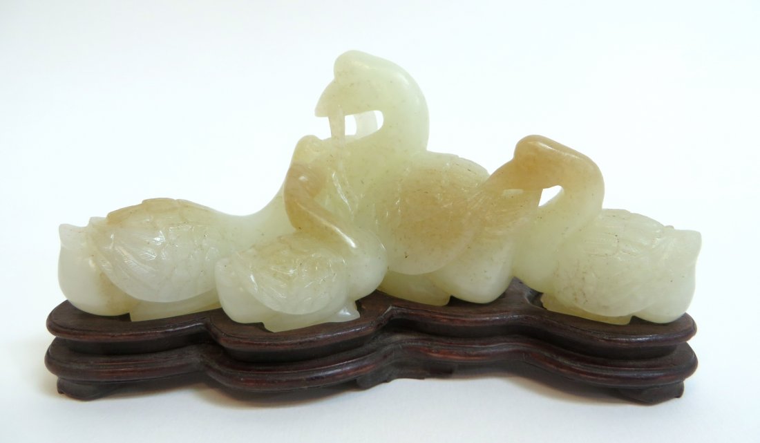 Chinese Jade Geese Carving (1 of 6)