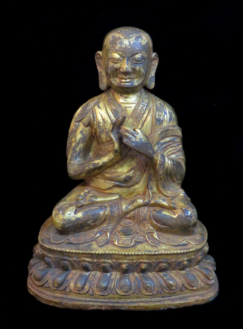 19th Century Gilt Bronze Buddha (1 of 8)