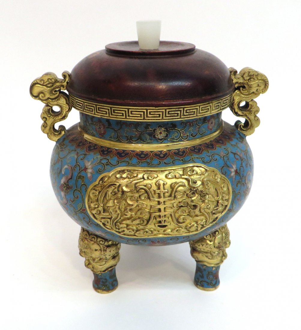 Late Qing Cloisonne Censer (1 of 10)