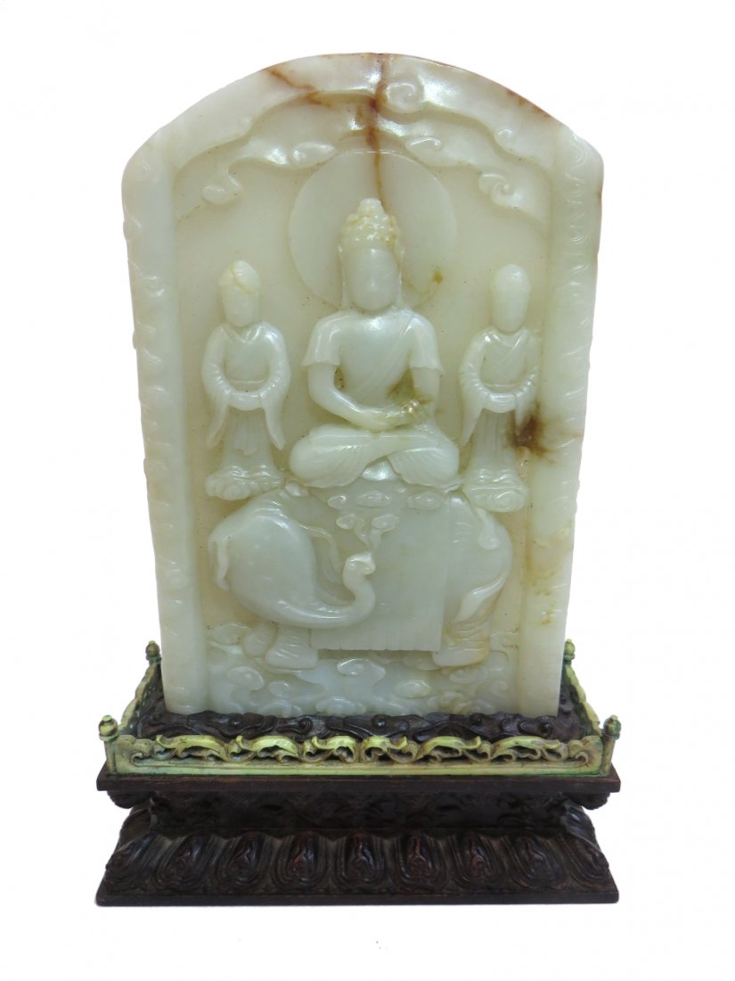 White Jade Guanyin Miniature Table Screen (1 of 7)
