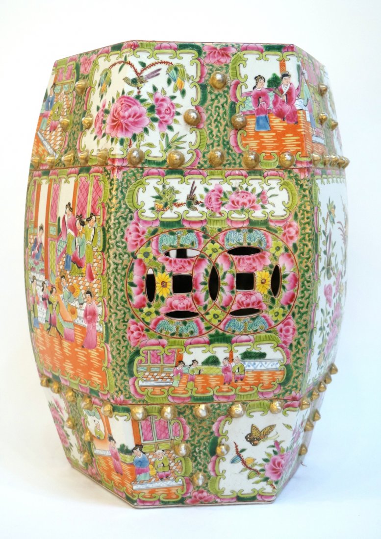 19th Century Chinese Famille Rose Garden Stool (1 of 10)
