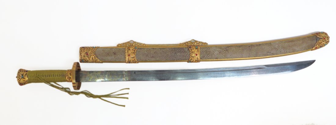 Shark Skin Qianlong War Sword (1 of 10)