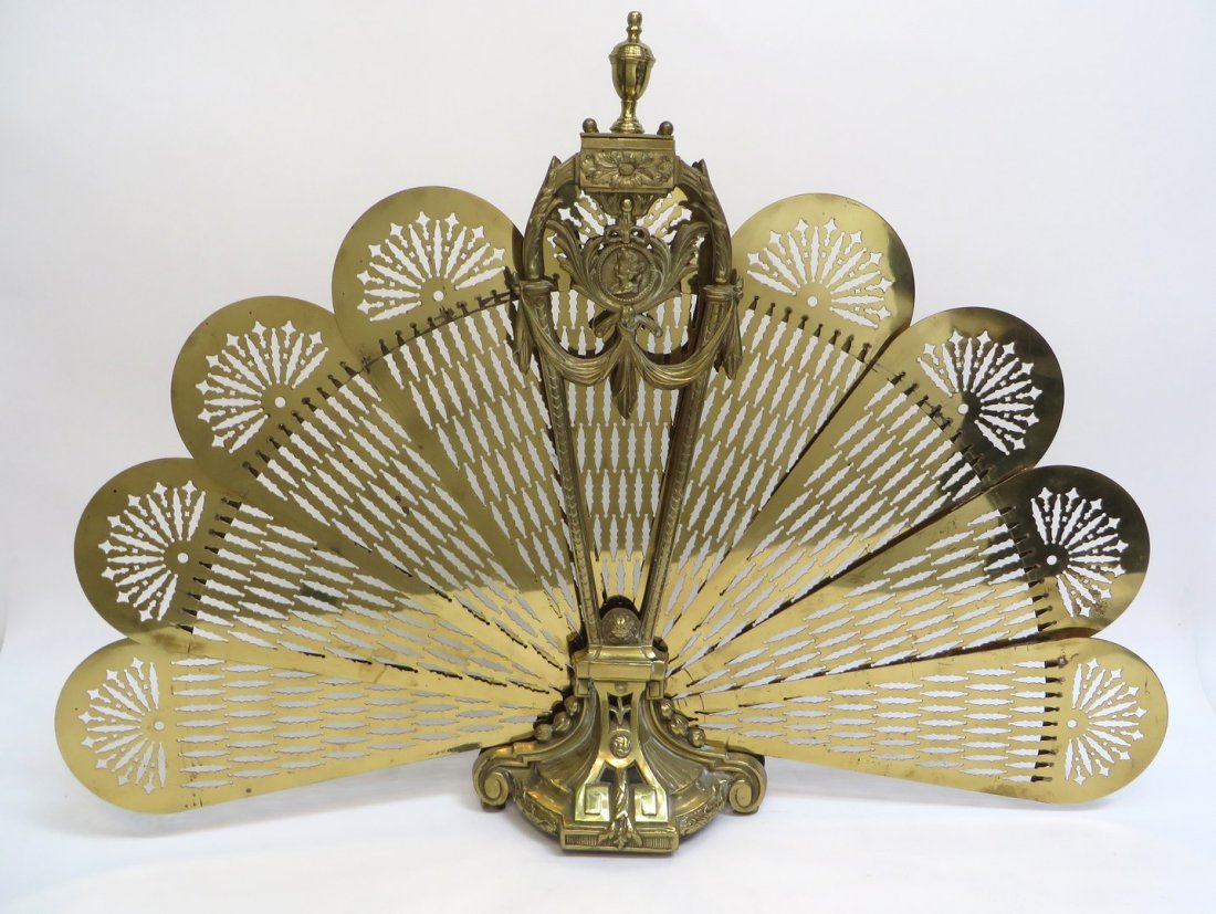 Brass Fan-Form Fireplace Screen (1 of 8)