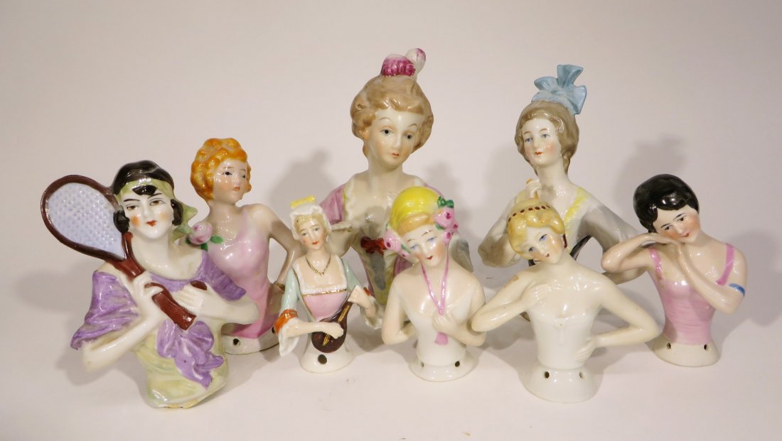 Eight Pin Cushion Half Dolls. (1 of 2)