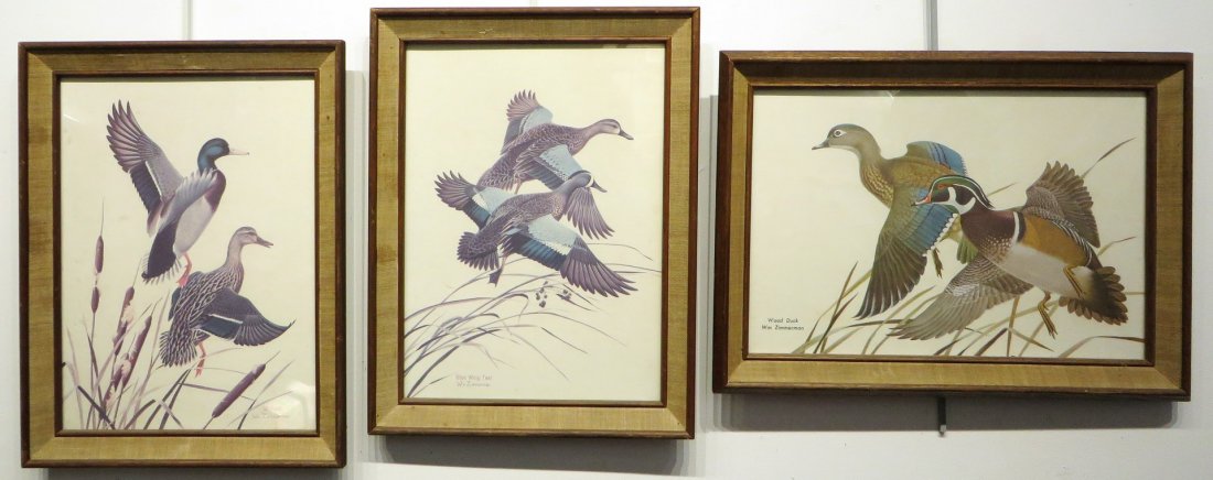 Framed Duck Prints By Wm. Zimmerman (1 of 2)