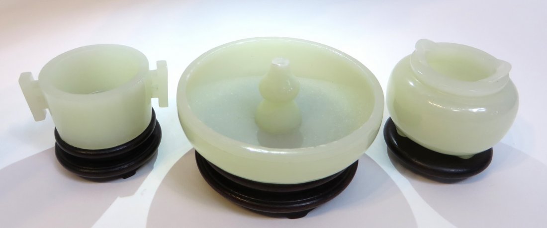 Three White Jade Incense Burners (1 of 4)