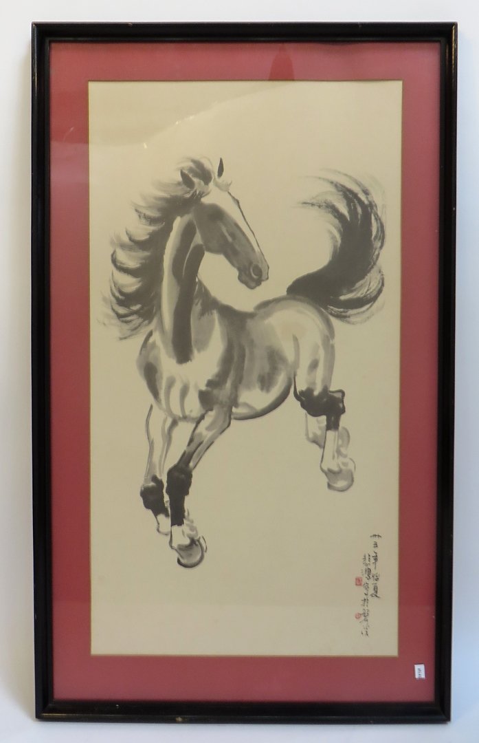 Framed Chinese Horse Print (1 of 4)