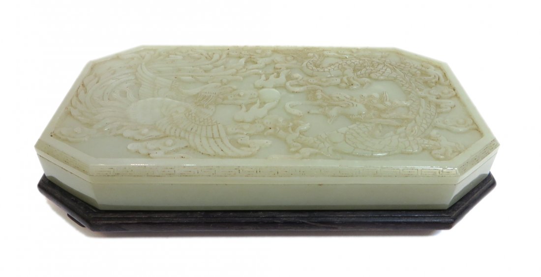 Carved White Jade Ink Box (1 of 8)