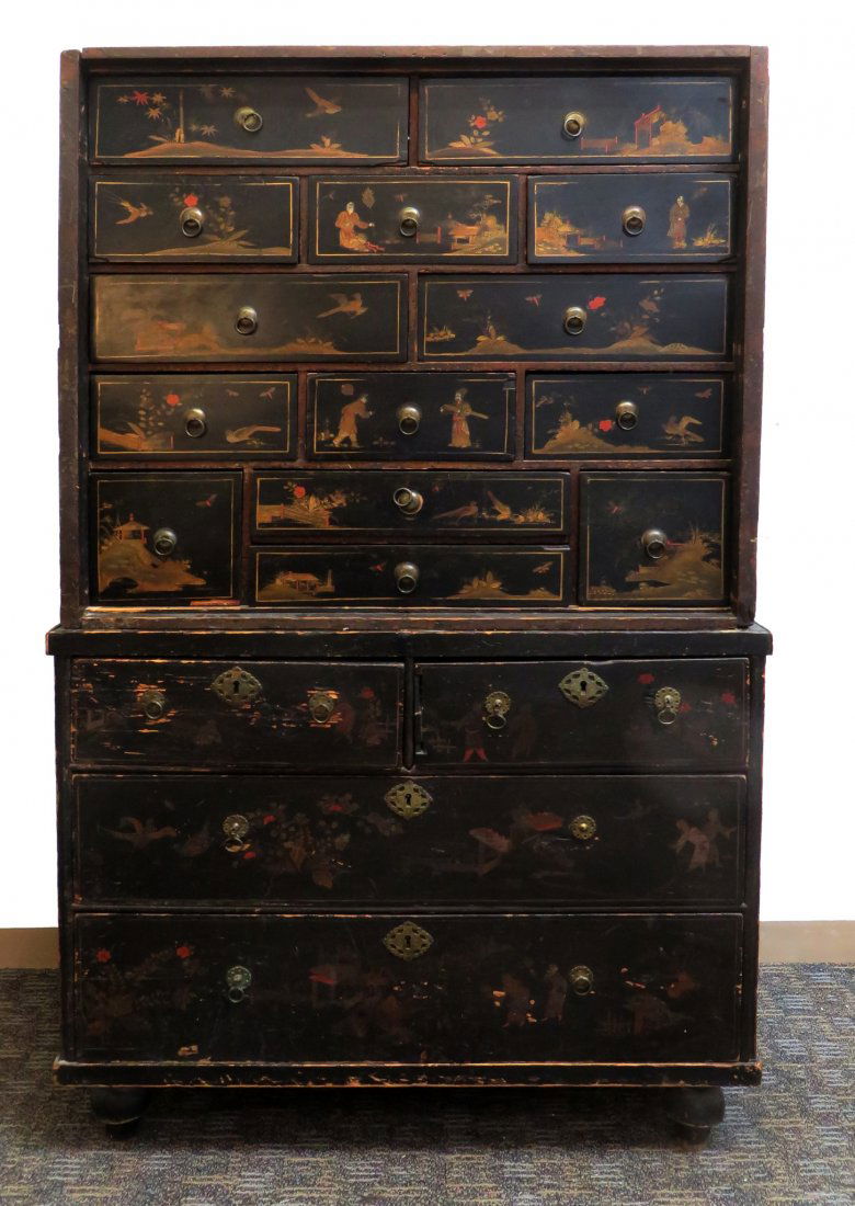 Chinoiserie Chest On Chest, 19th C. (1 of 10)