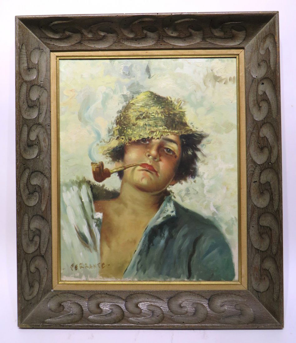 Ferrante, Boy With Pipe, Oil Painting (1 of 7)