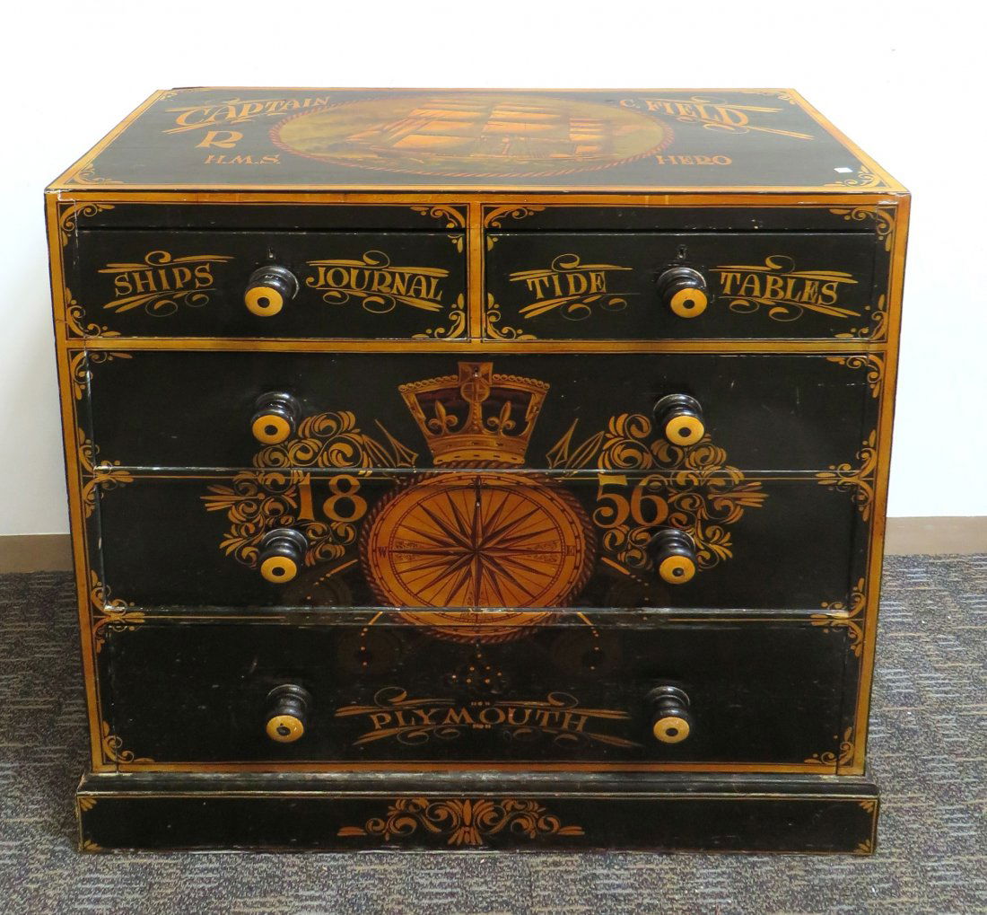 "Ship's Captain" Chest Of Drawers (1 of 10)