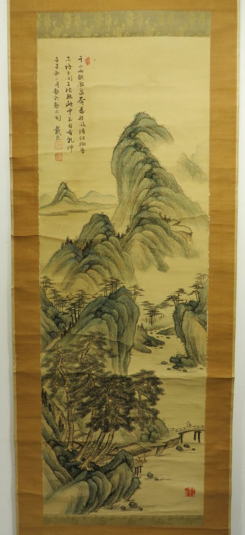 CHINESE SCROLL OF MOUNTAINS DAI XI (1801-1860) (1 of 10)