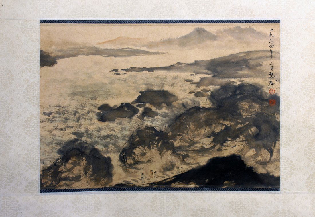 LANDSCAPE PAINTING ATTR FU BAOSHI (1904-1965) (1 of 7)