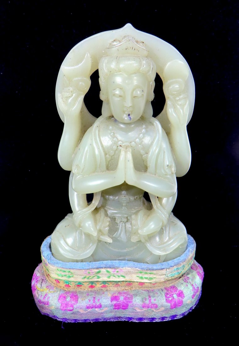 CHINESE WHITE JADE BUDDHA (1 of 8)