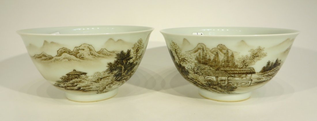 PAIR OF CHINESE YONG ZHENG PORCELAIN BOWLS (1 of 7)
