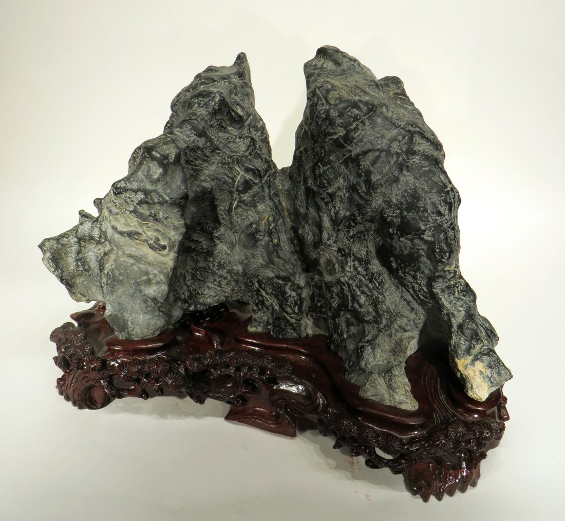 CHINESE LING BI  SCHOLAR'S STONE ON A STAND (1 of 6)