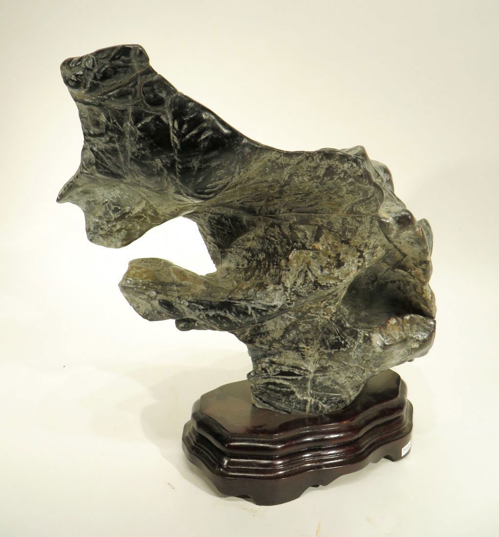 CHINESE LING BI SCHOLAR'S STONE ON A STAND (1 of 2)