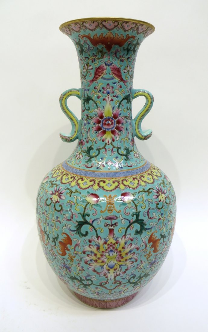 CHINESE DAO GUANG DU CAI VASE (1 of 9)