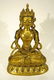 CHINESE QING DYNASTY GILT BRONZE BUDDHA