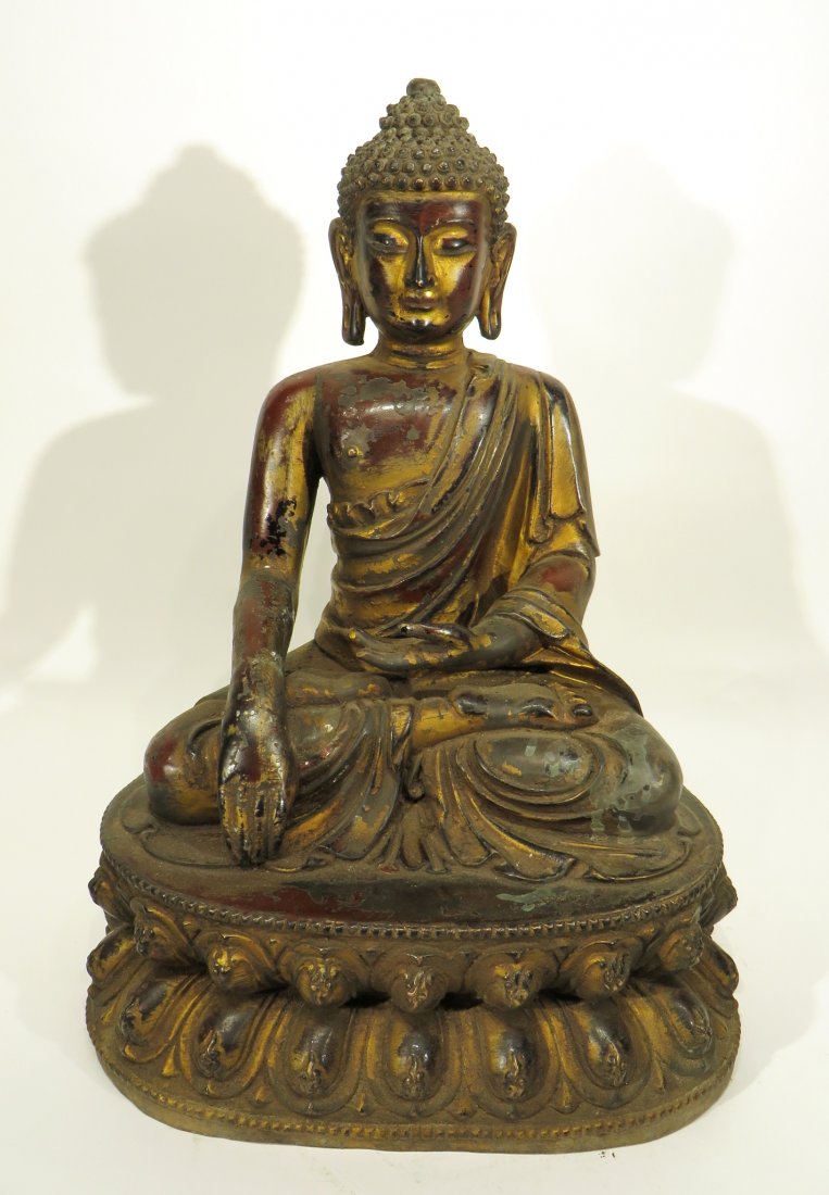 CHINESE MING DYNASTY BRONZE BUDDHA (1 of 9)
