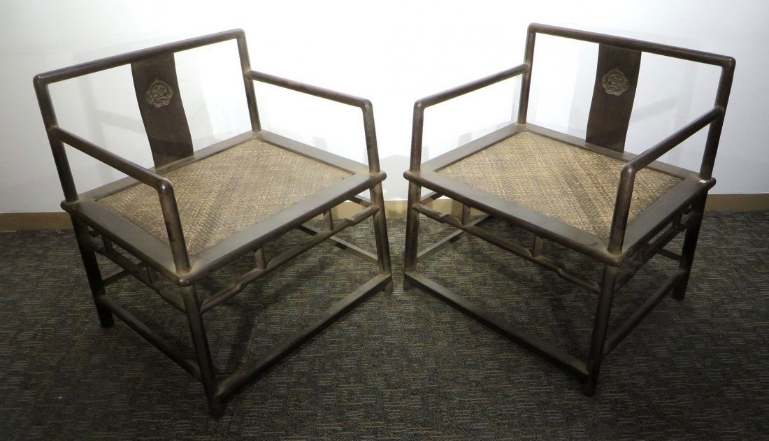 PAIR OF ZITAN BUDDHA CHAIRS (1 of 5)