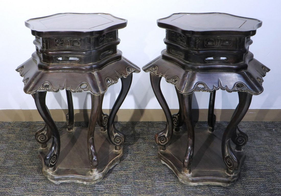 PAIR OF ZITAN STANDS (1 of 5)