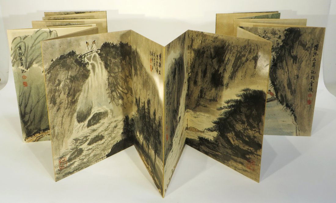 CHINESE PAINTING BOOK ATTR FU BAOSHI (1904-1965) (1 of 10)