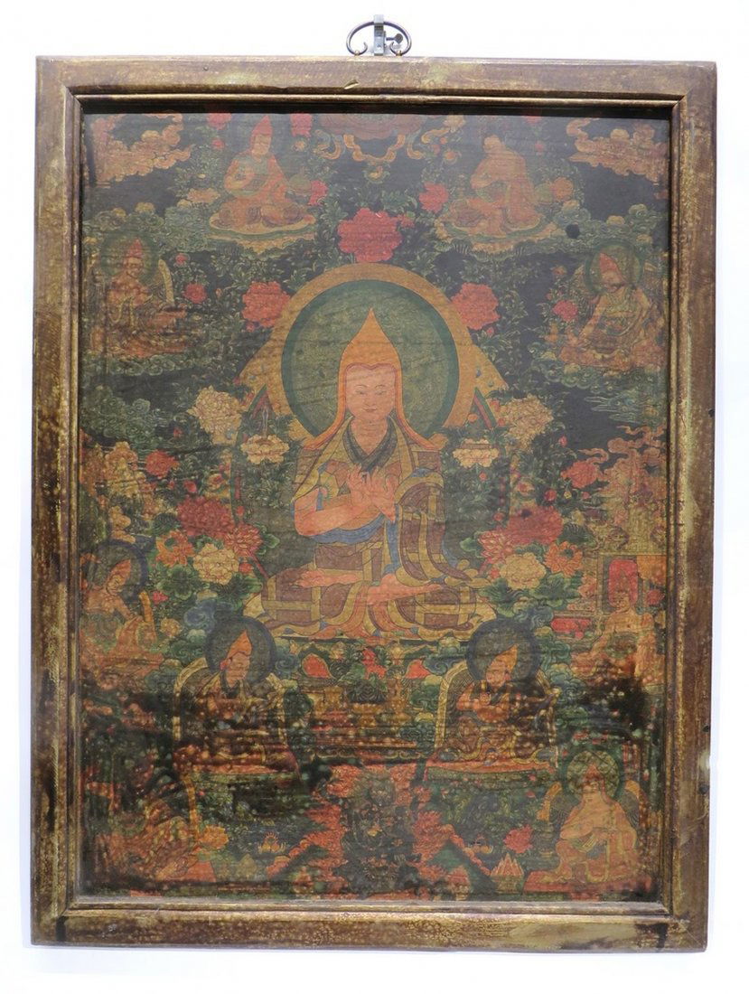 CHINESE FRAMED TANG KA PANEL (1 of 8)