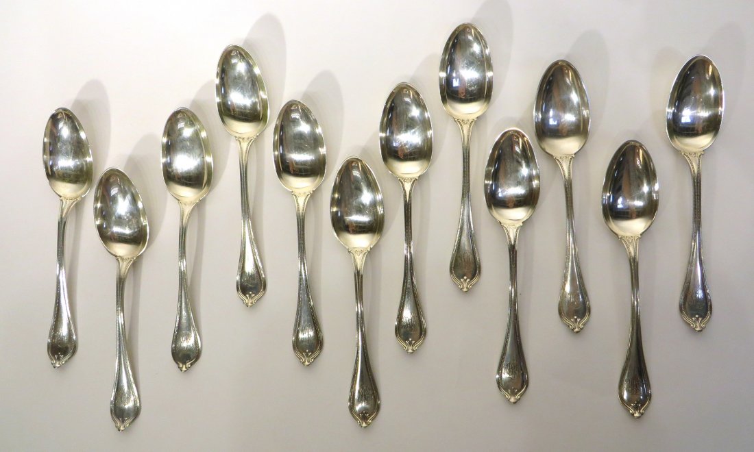 A DOZEN STERLING SILVER SPOONS (1 of 5)