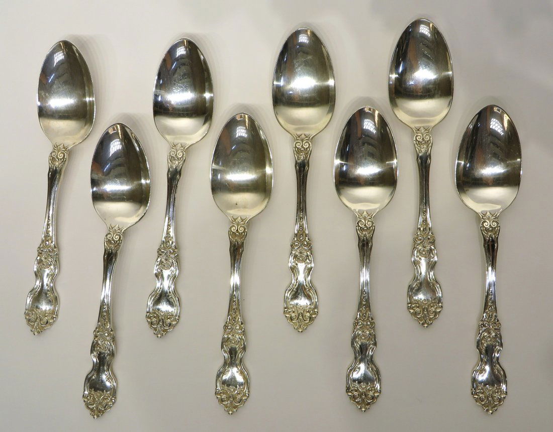 EIGHT STERLING SPOONS "WALLACE" (1 of 4)