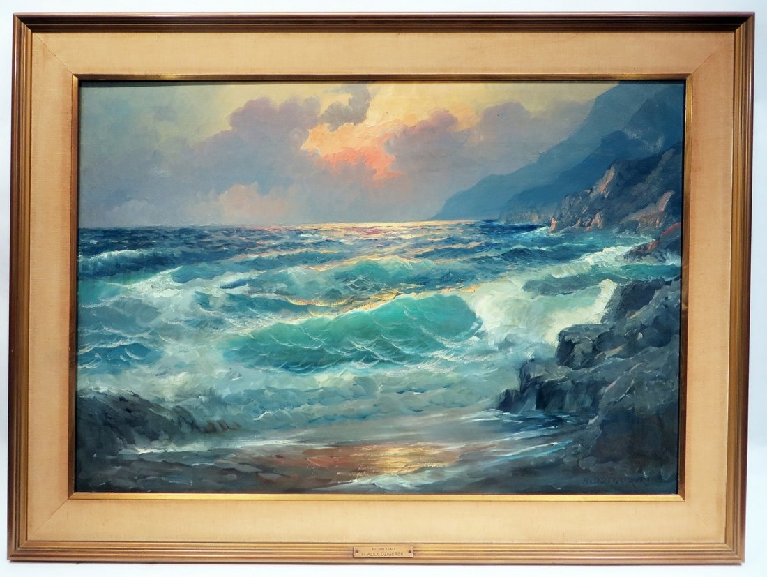 ALEX DZIGURSKI FRAMED SEASCAPE PAINTING (1 of 8)