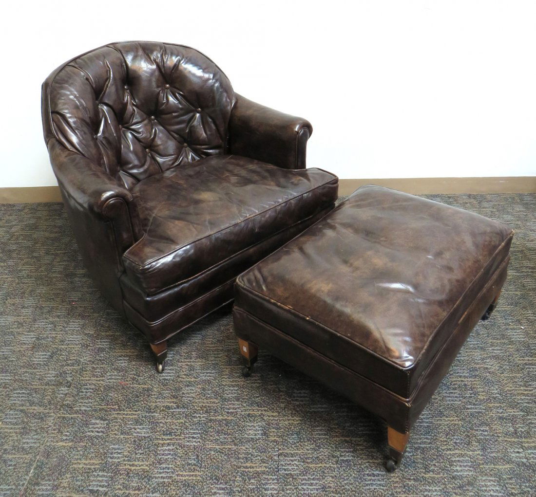 LEATHER ARMCHAIR BY W & J SLOANE (1 of 7)