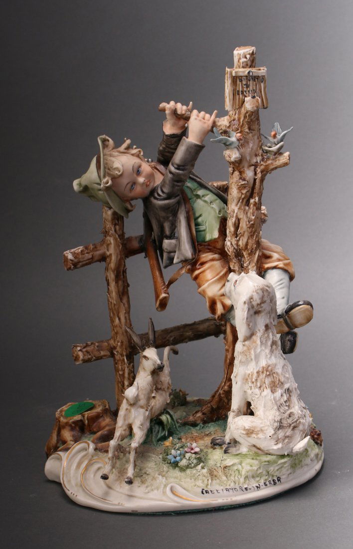 ITALIAN CAPO DE MONTE BOY ON FENCE (1 of 8)