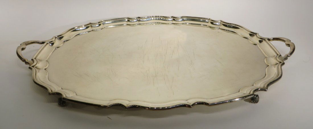 SILVER PLATE TEA TRAY (1 of 3)