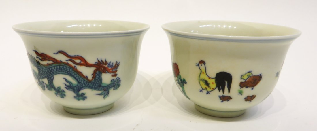 PAIR MING STYLE TEA CUPS (1 of 6)
