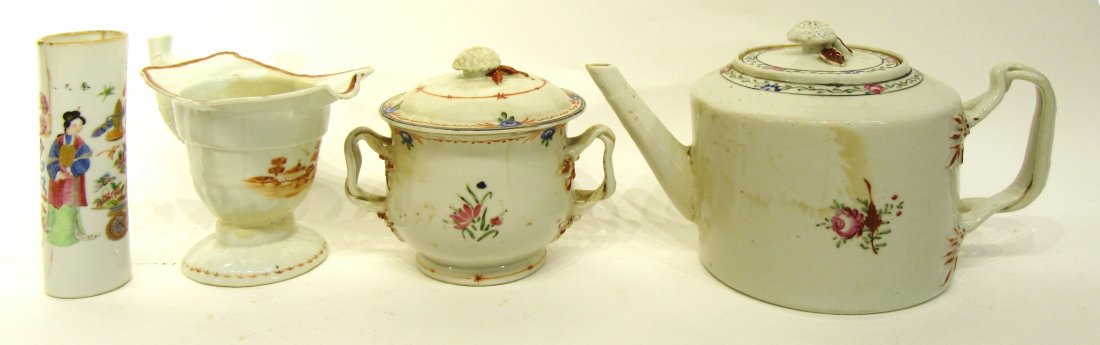 FOUR PIECES OF HAND PAINTED PORCELAIN (1 of 3)