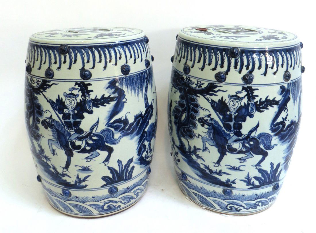 PAIR OF GARDEN STOOLS (1 of 7)