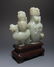 CHINESE WHITE JADE DRAGON PHOENIX DOUBLE URN - 2