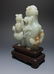 CHINESE WHITE JADE DRAGON PHOENIX DOUBLE URN - 3