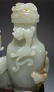 CHINESE WHITE JADE DRAGON PHOENIX DOUBLE URN - 4