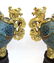 PAIR OF QIANLONG CLOISONNE CENSERS WITH STANDS - 2