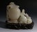 CHINESE WHITE JADE INKWELL ON STAND