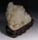 CHINESE WHITE JADE INKWELL ON STAND - 4