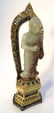 CHINESE JADE BUDDHA WITH A GILT BRONZE SHRINE - 7