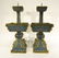 PAIR OF CHINESE CLOISONNE CANDLE STANDS - 2