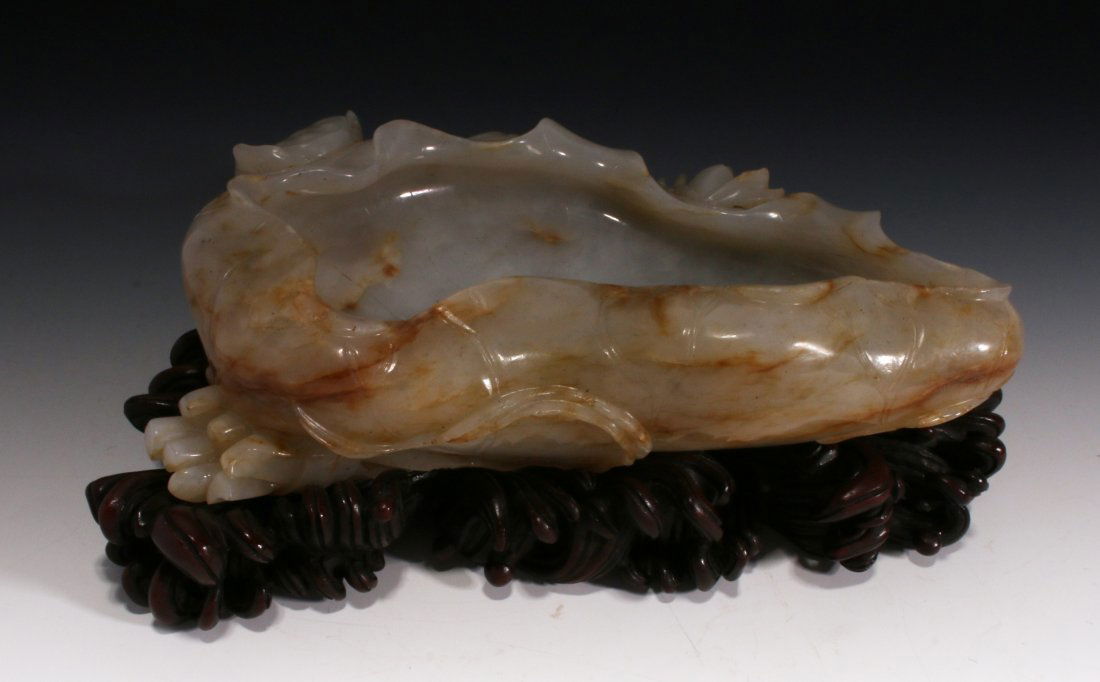 WHITE JADE BRUSH WASHER ON STAND (1 of 10)