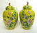 CHINESE PAIR OF 19TH C FAMILLE JAUNE JARS