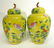 CHINESE PAIR OF 19TH C FAMILLE JAUNE JARS - 2